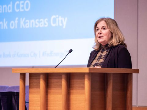 Esther George, President and Chief Executive Officer of the Federal Reserve Bank of Kansas City, provided an economic update.