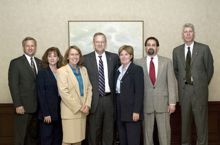 Esther George is inducted into the Bank's 25 Year Club.