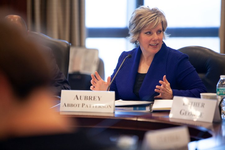 Aubrey Abbott Patterson, a member of the CDAC since 2019, leads the Hutchinson Community Foundation in Hutchinson, Kansas. Photo by Gary Barber