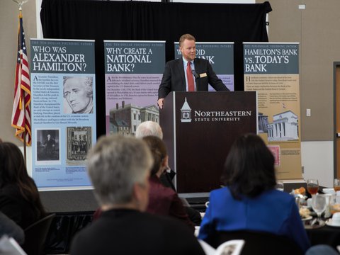 Image of Chad Wilkerson speaking at Tahlequah Econ Forum at NSU - Copy.jpg