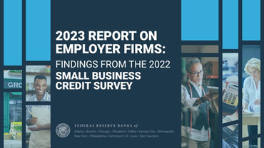 The image is the front cover of the 2023 report on employer firms.