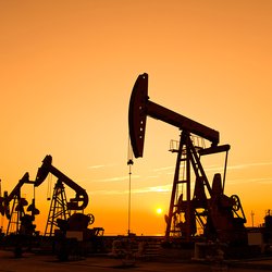 Energy Oil Pumps Sunset - Card Image