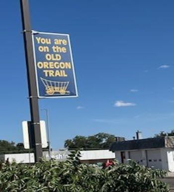 Sign along a Nebraska road celebrating NE history