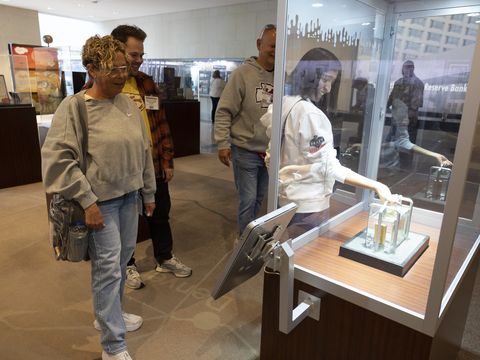 Draft fans visited the Money Museum.