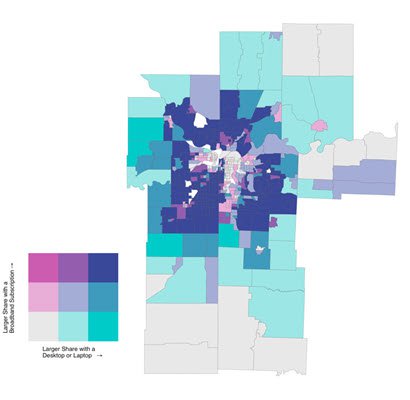 Graphic from report by the Philadelphia Fed on broadband and labor market attachment.