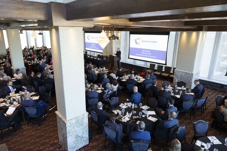 Nearly 200 energy professionals, academics and others gathered Nov. 7 at the Petroleum Club in Oklahoma City for the 2023 Energy and the Economy Conference. Additionally, more than 600 people streamed the conference online. Attendees came from 22 countries and five continents.
