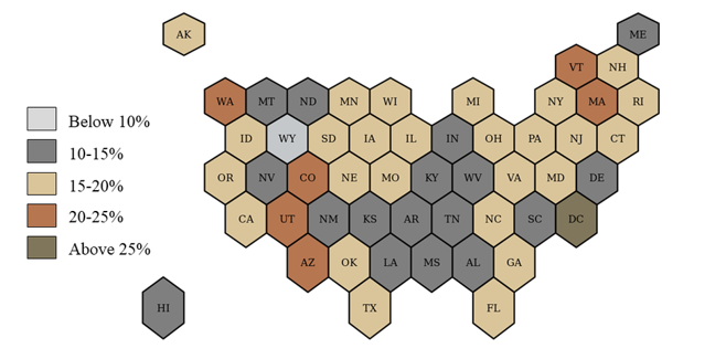 Map 1-From the article Remote Work a Challenge and Opportunity for Nebraska