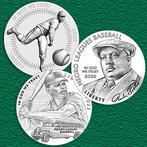 The designs chosen to appear on the Negro Leagues Baseball commemorative coin series.