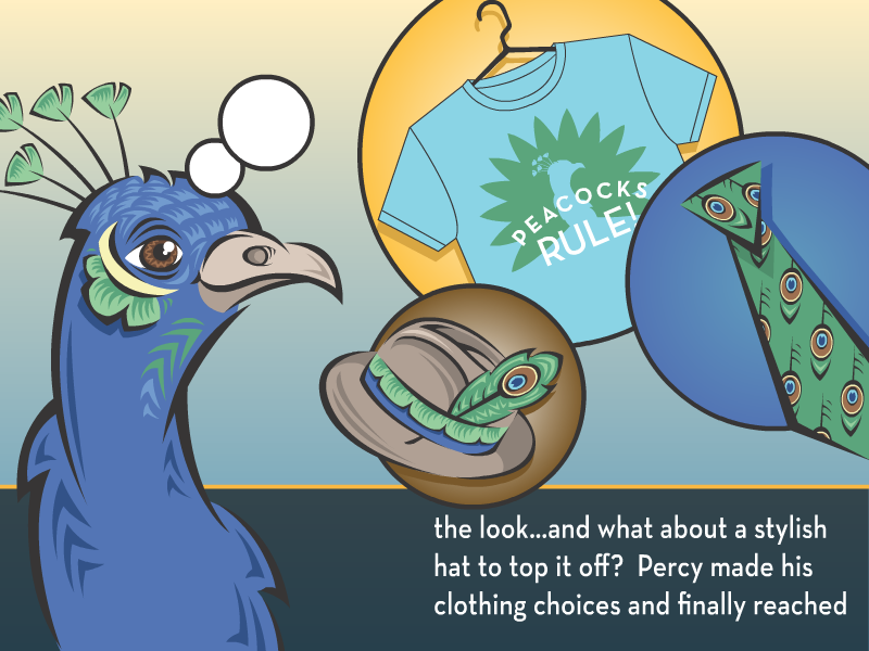 The look…and what about a stylish hat to top it off? Percy made his clothing choices and finally reached