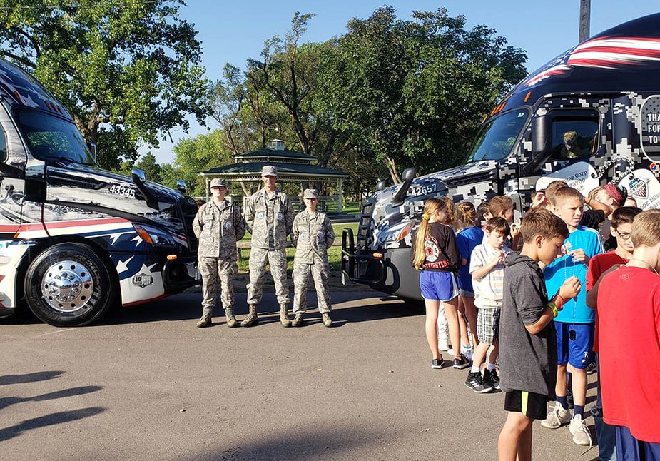 Crete Carrier Corp.’s Patriot Fleet of trucks